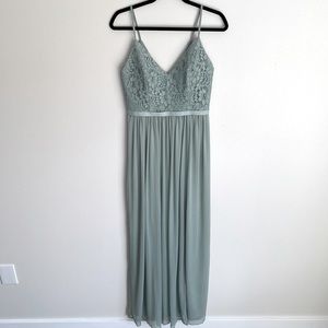 David’s Bridal Dusty Sage Bridesmaids Dress